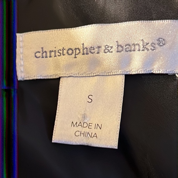 Christopher & Banks Long Quilted Houndstooth Vest Color: Black/White - Picture 10 of 12